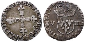 ESTERE - FRANCIA - Enrico III (1574-1589) - Ottavo di scudo 1580 Dup. 1134 (AG g. 4,52)
BB