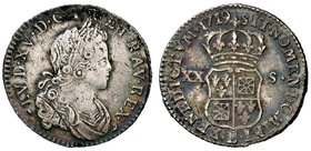 ESTERE - FRANCIA - Luigi XV (1715-1774) - 20 Sols 1719 B Gad. 295 AG
BB/BB+