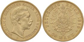 ESTERE - GERMANIA - PRUSSIA - Guglielmo II (1888-1918) - 20 Marchi 1889 A Kr. 516 AU
SPL/SPL+
