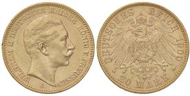 ESTERE - GERMANIA - PRUSSIA - Guglielmo II (1888-1918) - 20 Marchi 1900 A Kr. 521 AU
SPL/SPL+