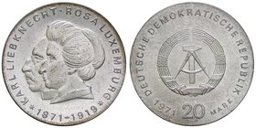 ESTERE - GERMANIA - Repubblica Democratica (1949-1990) - 20 Marchi 1971 - Liebknecht Luxemburg Kr. 32 AG
FDC