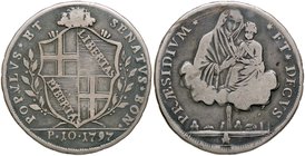 ZECCHE ITALIANE - BOLOGNA - Governo Popolare (1796-1797) - Scudo 1797 Pag. 36/37l; Mont. 37/55 R AG
qBB