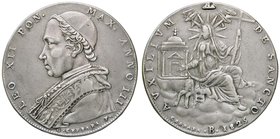 ZECCHE ITALIANE - BOLOGNA - Leone XII (1823-1829) - Scudo 1825 A. III Pag. 117; Mont. 8 AG Appiccagnolo abilmente rimosso
bel BB