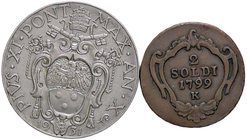 ZECCHE ITALIANE - GORIZIA - Francesco II d'Asburgo - Lorena (1797-1805) - 2 Soldi 1799 K CNI 13 CU Assieme a 2 lire 1931 - Lotto di 2 monete
BB÷SPL