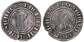 ZECCHE ITALIANE - MESSINA - Pietro e Costanza (1282-1285) - Pierreale - Stemma aragonese /R Aquila spiegata e coronata Spahr 20/24; MIR 173 (AG g. 3,2...