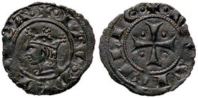 ZECCHE ITALIANE - MESSINA - Giacomo d'Aragona (1285-1296) - Denaro - Testa coronata a s. /R Croce patente Spahr 17/21; MIR 182 (AE g. 0,66)
SPL/qSPL