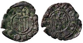 ZECCHE ITALIANE - MESSINA - Alfonso I d'Aragona (1416-1458) - Denaro - Aquila coronata ad ali spiegate /R Stemma sormontato da croce Spahr 19/26; MIR ...