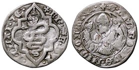 ZECCHE ITALIANE - MILANO - Francesco I Sforza (1450-1466) - Soldo - Biscia /R San Ambrogio Crippa 12; MIR 177 (MI g. 1,33)
qBB
