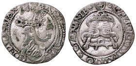 ZECCHE ITALIANE - MILANO - Giovanni Galeazzo Maria e Ludovico Maria Sforza (1480-1494) - Grosso da 3 soldi - Scudo e cimiero /R Morso e nastro Crippa ...