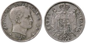 ZECCHE ITALIANE - MILANO - Napoleone I, Re d'Italia (1805-1814) - Lira 1810 Pag. 43; Mont. 255 AG Puntali aguzzi
BB