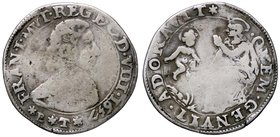 ZECCHE ITALIANE - MODENA - Francesco I d'Este (1629-1658) - 2 Lire 1657 - Busto corazzato a d. /R La Vergine con il bambino CNI 112/114; MIR 771/1 R (...