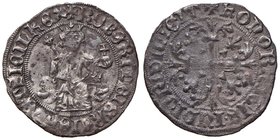 ZECCHE ITALIANE - NAPOLI - Roberto d'Angiò (1309-1343) - Gigliato - Il Re seduto in trono /R Croce gigliata P.R. 1/2; MIR 28 (AG g. 3,98) Sedimenti
B...