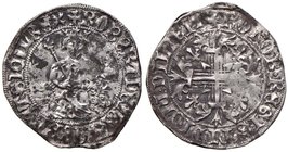 ZECCHE ITALIANE - NAPOLI - Roberto d'Angiò (1309-1343) - Gigliato - Il Re seduto in trono /R Croce gigliata P.R. 1/2; MIR 28 (AG g. 3,99) Sedimenti
B...