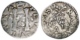 ZECCHE ITALIANE - NAPOLI - Carlo V (1516-1556) - Cinquina P.R. 39c; MIR 151/4 R (AG g. 0,62)Al D/ R nella legenda e A sotto il tosone
qBB