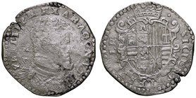 ZECCHE ITALIANE - NAPOLI - Filippo II (1554-1598) - Mezzo ducato - Busto corazzato a d. /R Scudo ovale coronato P.R. 15b; MIR 171/2 (AG g. 14,81)
MB/...