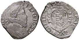 ZECCHE ITALIANE - NAPOLI - Filippo IV (1621-1665) - Tarì 1622 P.R. 30b; MIR 245/3 AG Sigle MC/C dietro la testa
BB