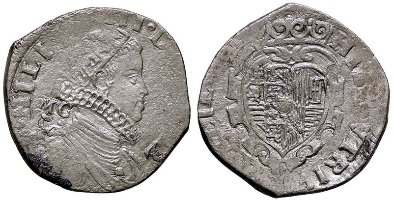 ZECCHE ITALIANE - NAPOLI - Filippo IV (1621-1665) - Tarì 1622 P.R. 30b; MIR 245/...