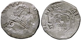 ZECCHE ITALIANE - NAPOLI - Filippo IV (1621-1665) - Tarì 1622 P.R. 30b; MIR 245/3 AG Sigle MC/C dietro la testa
meglio di MB