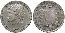 ZECCHE ITALIANE - NAPOLI - Gioacchino Murat (primo periodo, 1808-1811) - 12 Carlini 1810 Mont. 412/424 R AG Porosità al D/
BB-SPL