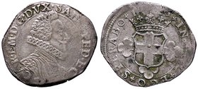 SAVOIA - Carlo Emanuele I (1580-1630) - 2 Fiorini 1625 Vercelli - Busto corazzato a d. /R Scudo semplice di Savoia coronato MIR 647c R (AG g. 6,07)
B...