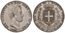 SAVOIA - Carlo Alberto (1831-1849) - 5 Lire 1844 G Pag. 255; Mont. 131 AG
qBB