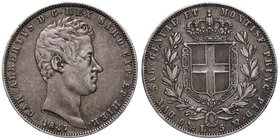 SAVOIA - Carlo Alberto (1831-1849) - 5 Lire 1847 G Pag. 261; Mont. 137 AG
BB+