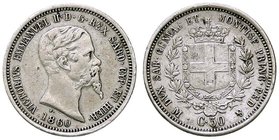 SAVOIA - Vittorio Emanuele II (1849-1861) - 50 Centesimi 1860 M Pag. 427; Mont. 102 AG Colpetto
BB/BB+