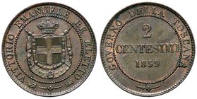 SAVOIA - Vittorio Emanuele II Re eletto (1859-1861) - 2 Centesimi 1859 BI Pag. 446; Mont. 124 CU
SPL+