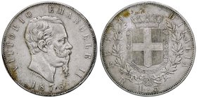 SAVOIA - Vittorio Emanuele II Re d'Italia (1861-1878) - 5 Lire 1876 R Pag. 501; Mont. 188 AG
BB