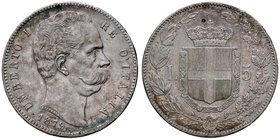 SAVOIA - Umberto I (1878-1900) - 5 Lire 1879 Pag. 590; Mont. 33 AG
bello SPL