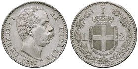 SAVOIA - Umberto I (1878-1900) - 2 Lire 1887 Pag. 597; Mont. 42 AG
BB-SPL