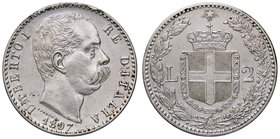 SAVOIA - Umberto I (1878-1900) - 2 Lire 1897 Pag. 598; Mont. 43 AG Colpetto
BB-SPL