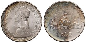 REPUBBLICA ITALIANA - Repubblica Italiana (monetazione in lire) (1946-2001) - 500 Lire 1958 - Caravelle Mont. 2 AG
FDC