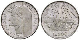 REPUBBLICA ITALIANA - Repubblica Italiana (monetazione in lire) (1946-2001) - 500 Lire 1965 - Dante Mont. 4 AG
FDC