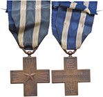 MEDAGLIE - SAVOIA - Vittorio Emanuele III (1900-1943) - Medaglia 1918 - Croce al merito di guerra - Stella in mezzo alla croce /R Scritta e gladio Bra...