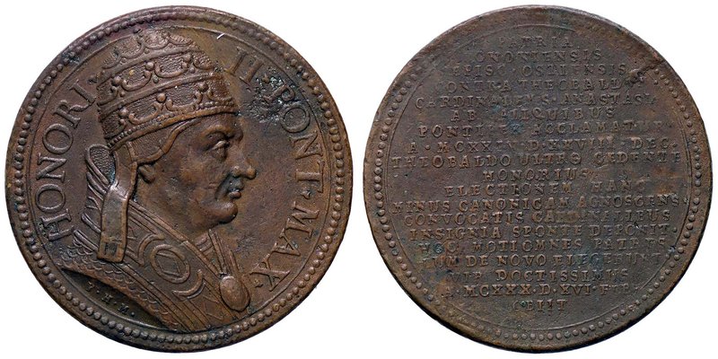 MEDAGLIE - PAPALI - Onorio III (1216-1227) - Medaglia - Busto a d. /R Scritta AE...