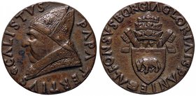 MEDAGLIE - PAPALI - Callisto III (1455-1458) - Medaglia - Busto a s. /R Stemma Mod. 44 AE Ø 38
SPL