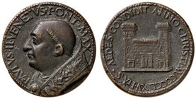 MEDAGLIE - PAPALI - Paolo II (1464-1471) - Medaglia 1465 - Busto con piviale a s. /R Palazzo Venezia R AE Ø 32 Postuma
SPL