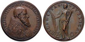 MEDAGLIE - PAPALI - Giulio III (1550-1555) - Medaglia A. IV - Busto con piviale a d. /R La Felicità con palma e cornucopia AE Ø 40
bello SPL