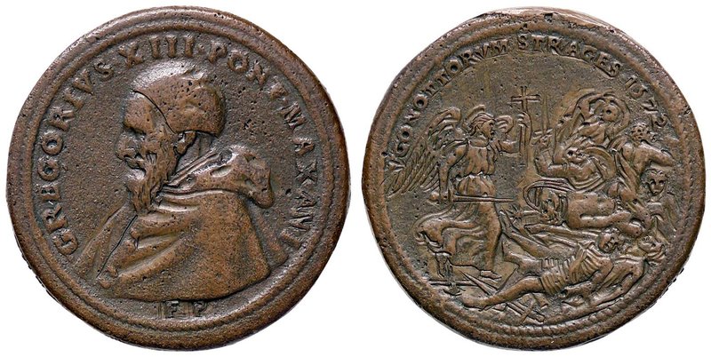 MEDAGLIE - PAPALI - Gregorio XIII (1572-1585) - Medaglia 1572 A. I - Strage degl...