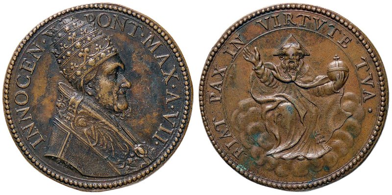 MEDAGLIE - PAPALI - Innocenzo X (1644-1655) - Medaglia A. VII - La Pace di Westf...
