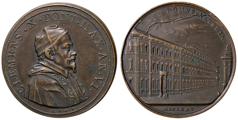 MEDAGLIE - PAPALI - Clemente X (1670-1676) - Medaglia 1675 A. VII - Palazzo Alti...