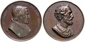 MEDAGLIE - PAPALI - Pio IX (1846-1866) - Medaglia 1845 - Elezione al pontificato AE Opus: Schmitt Ø 44Emesso dalla chiesa d'Austria, errore nella data...