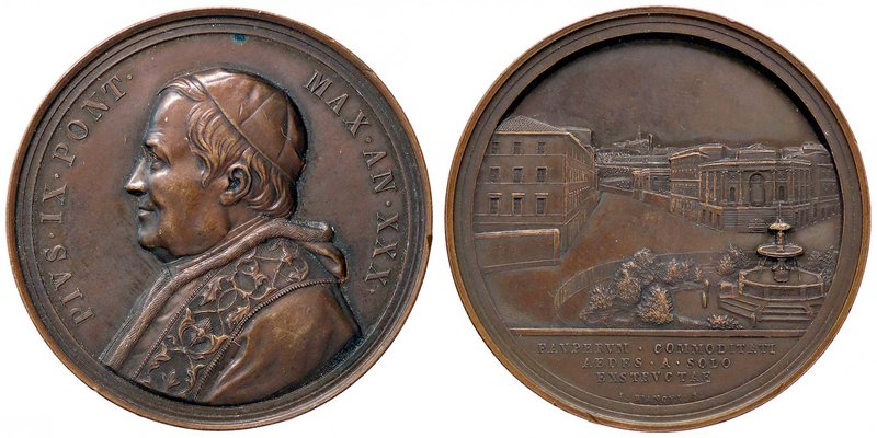 MEDAGLIE - PAPALI - Pio IX (1866-1870) - Medaglia A. XXX Mont. 94 AE Segni al bo...