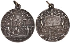 MEDAGLIE - PAPALI - Pio XI (1922-1939) - Medaglia 1925 - Esposizione Missioni Cattoliche Anno Santo - Apertura della Porta Santa /R Targa inscritta so...