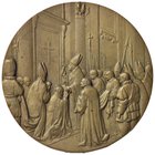 MEDAGLIE - PAPALI - Pio XI (1922-1939) - Placchetta uniface 1925 - Apertura Porta santa - Il Pontefice apre la Porta santa AE Ø 62
SPL