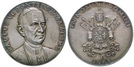 MEDAGLIE - PAPALI - Paolo VI (1963-1978) - Medaglia 1963 - Elevazione al soglio Pontificio AG Opus: Holl Ø 40
qFDC