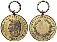 MEDAGLIE - CITTA' - Napoli - Medaglia 1867 - La scuola dantesca MD Ø 30
bello SPL
