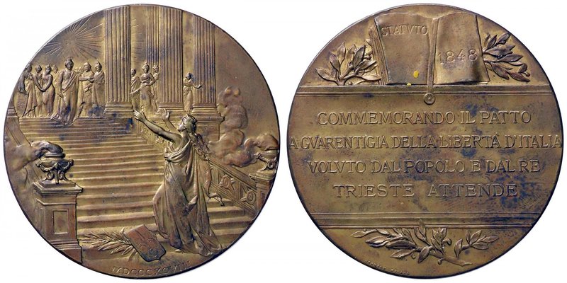 MEDAGLIE - CITTA' - Trieste - Medaglia 1898 - Per i 50 anni dello statuto MB Ø 6...