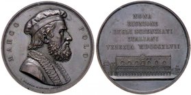 MEDAGLIE - CITTA' - Venezia - Medaglia 1847 - Nona Riunione degli Scienziati Italiani Venezia - Busto di M. Polo a d. /R Scritta Martini 2454 AE Opus:...